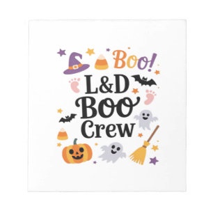 Hebamme Halloween-Kürbis-Geist A Notizblock