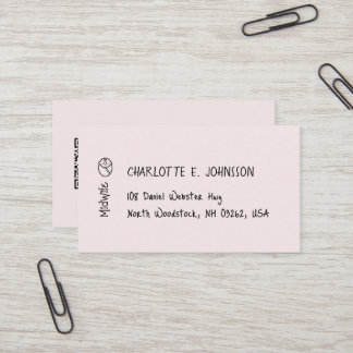 Hebamme Handwriting Gezeichnet Baby Minimalistisch Visitenkarte