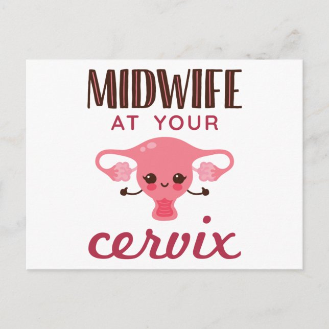 Hebamme in Ihrer Cervix Midwives Midwifery Postkarte (Vorderseite)