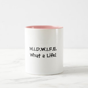 Hebamme-Leben-Tasse Zweifarbige Tasse