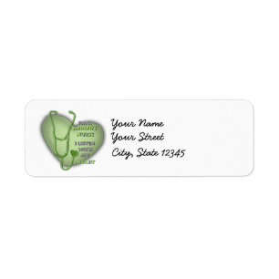 Hebamme Nurse Green Heart individuelle Name