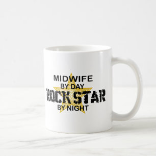 Hebamme-Rockstar bis zum Nacht Tasse
