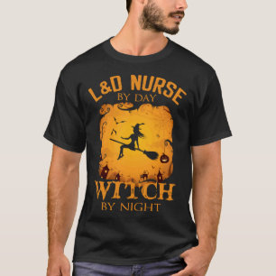 Hebamme Tagsüber, Hexe Nachts Halloween-Kostüm T-Shirt