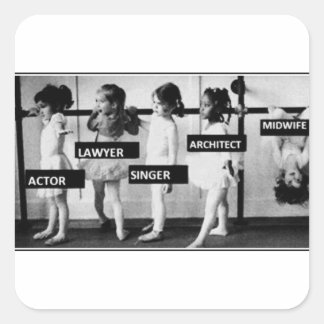 Hebammen unterscheiden sich quadratischer aufkleber