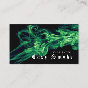 Hebe dich von der Masse ab mit grünem Vape-Shop Visitenkarte