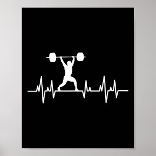 Hebe die Kraftanhebende Bodybuilding ab Er Poster