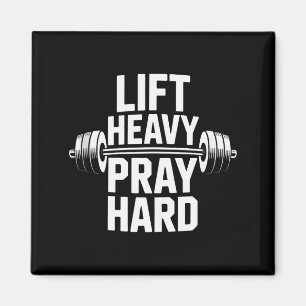Hebe schwer, bete hart, Fitnessstudio, christliche Magnet