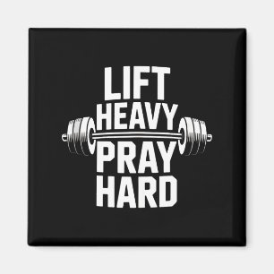 Hebe schwer, bete hart, Fitnessstudio, christliche Magnet