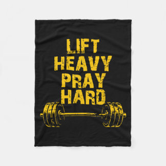 Hebe schwer, bete hart, Workout Christliches Heben Fleecedecke