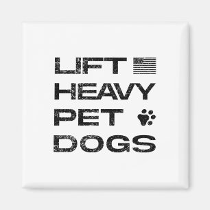Hebe schwere Haustiere Hunde Lustiges Gym Workout Magnet