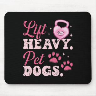Hebe schwere Haustiere Hunde Workout Bodybuilding  Mousepad