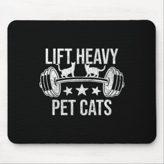 Hebe schwere Haustierkatzen Bodybuilding Gewichthe Mousepad
