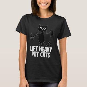 Hebe schwere Haustierkatzen Männer Frauen Lustiger T-Shirt