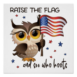 Heben der Flagge Poster
