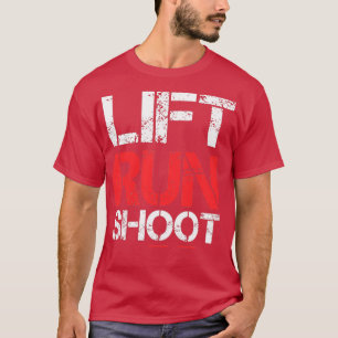 Heben Laufen Schießen Lustiges Fitnessstudio im Vi T-Shirt