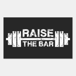 Heben Sie das Bar an, Barbell - Inspirational Rechteckiger Aufkleber