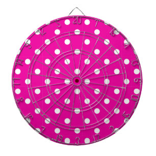 HEBEN SIE DAS DOT Hot Pink Polka Dot Dart Board. Dartscheibe