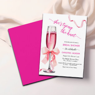 Heben Sie das Glas, das sie das Brautparty des Kno Einladung