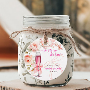 Heben Sie das Glas, das sie das Brautparty des Kno Geschenkanhänger