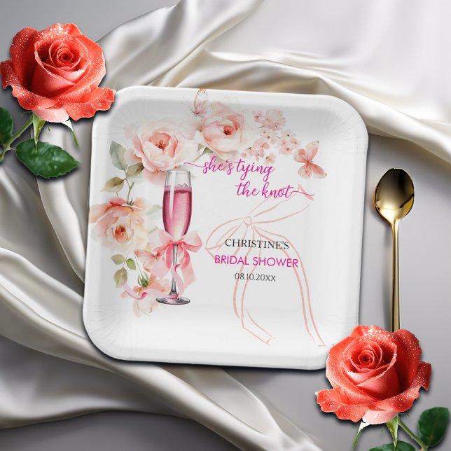 Heben Sie das Glas, das sie das Brautparty des Kno Pappteller (Von Creator hochgeladen)