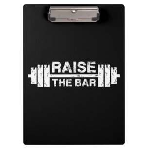 Heben Sie die Bar, Barbell - Gym Workout Inspirati Klemmbrett