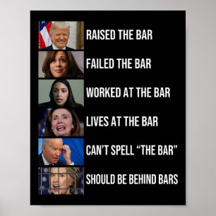 Heben Sie die Bar Versagt Bar arbeitete an der Bar Poster