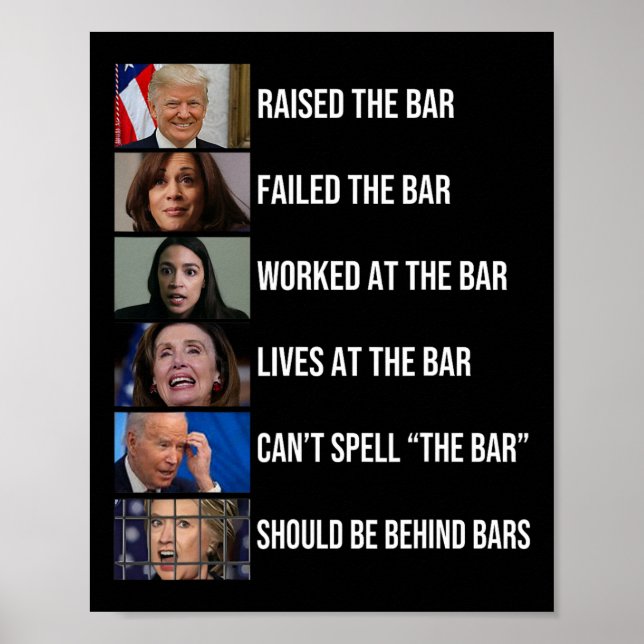 Heben Sie die Bar Versagt Bar arbeitete an der Bar Poster (Vorne)