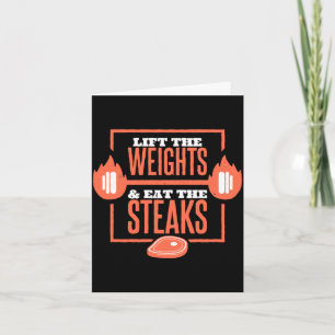 Heben Sie die Gewichte und essen Sie die Steaks Ba Karte