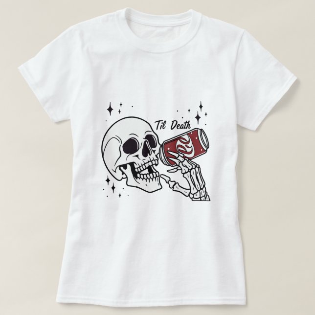 Heben Sie ein Glas auf das Jenseits mit diesem küh T-Shirt (Design vorne)