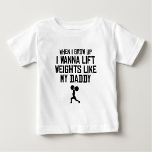 Heben Sie Gewichte wie mein Vati an Baby T-shirt