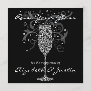 Heben Sie Ihre Einladung aus Glas an