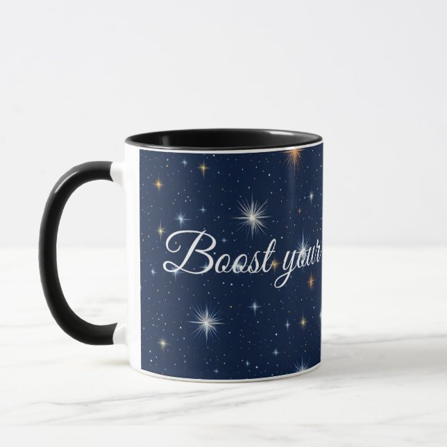 Heben Sie Ihre Stimmung mit Coffee mug  Tasse (Links)