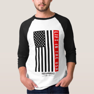 HEBEN Sie IN DEN Unisex3/4 BASEBALL T Hülse USA a T-Shirt
