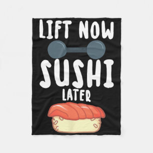 Heben Sie jetzt Sushi Late Workout Belohnung Bodyb Fleecedecke