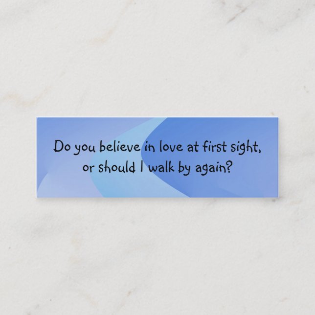 Heben Sie Linie Einleitungs-Karte auf Mini Visitenkarte (Vorderseite)