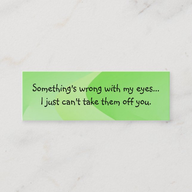 Heben Sie Linie Einleitungs-Karte auf Mini Visitenkarte (Vorderseite)