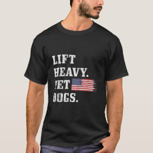 Heben Sie schwere Haustier-Hundecoole Turnhalle an T-Shirt