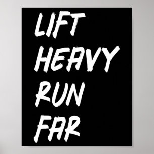 Heben Sie Schweres Laufen Sie Weit Hybrid-Sport-Fi Poster