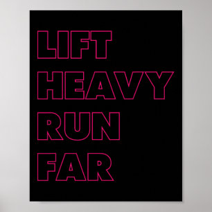 Heben Sie Schweres Laufen Sie Weit Hybrid-Sport Fi Poster