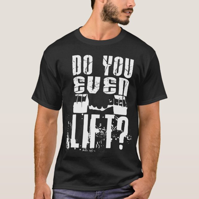Heben Sie sogar an? - Dunkles Shirt (Vorderseite)