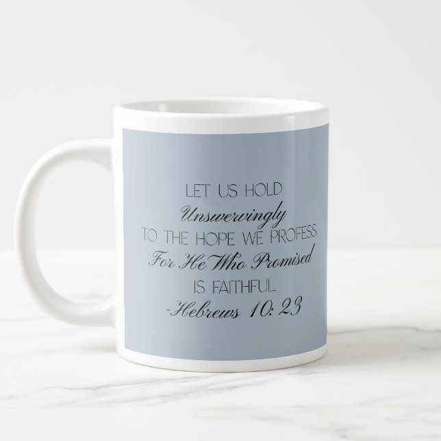 Hebräer 10:23 Hoffnung Bibelvers Tasse (Links)