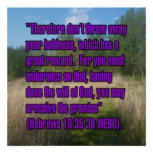 Hebräer 10:35-36 WEBU Poster