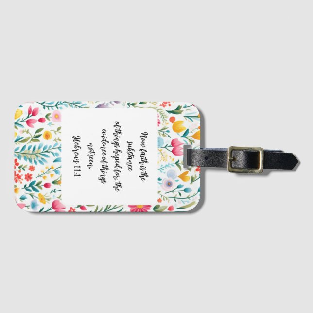 Hebräer 11:1 Gepäckanhänger (Vorderseite (Horizontal))