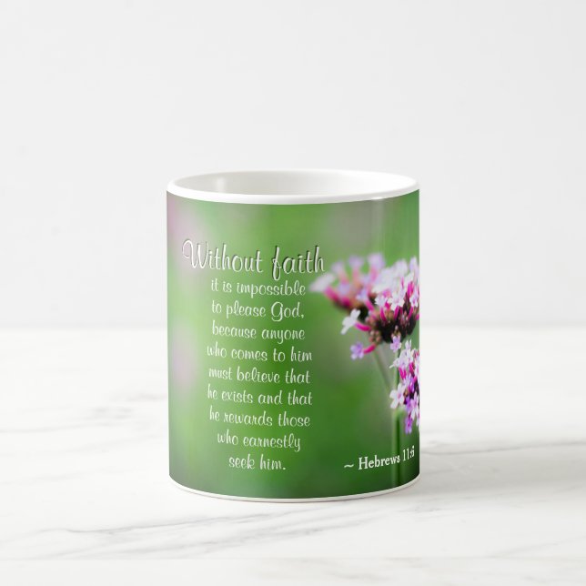 Hebräer 11:6 Er belohnt diejenigen, die Ihn suchen Kaffeetasse (Mittel)