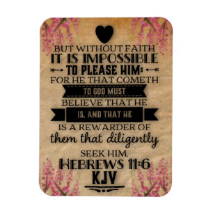 Hebräer 11:6 KJV Bibelvers  Magnet