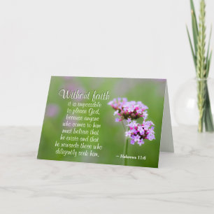 Hebräer 11:6 Ohne Glauben kann Gott nicht gefallen Karte