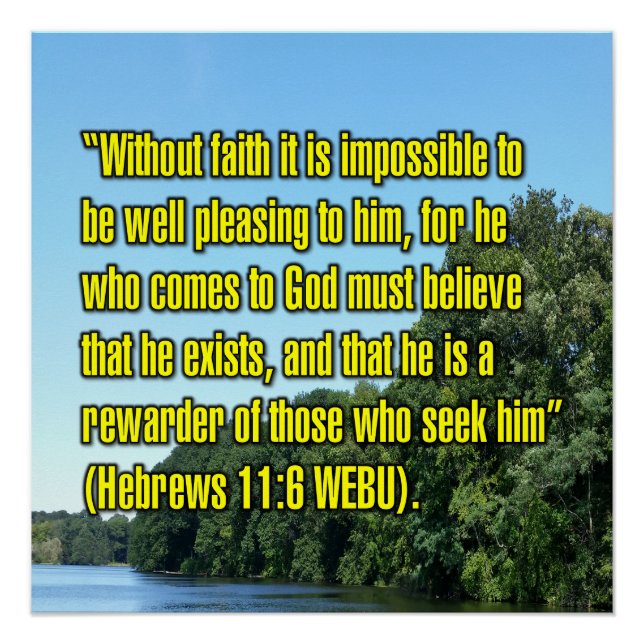 Hebräer 11:6 WEBU Poster (Vorderseite)