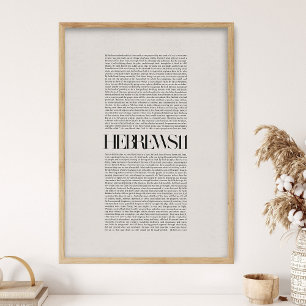 Hebräer 11, Bibelvers, Moderne Bibel, Heilige Schr Poster