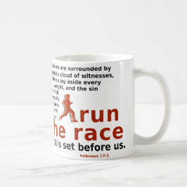 Hebräer 12:1 Führen Sie die Race-Tasse aus Tasse
