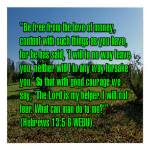 Hebräer 13:5-6 WEBU Poster
